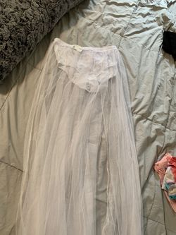 New white mesh skirt