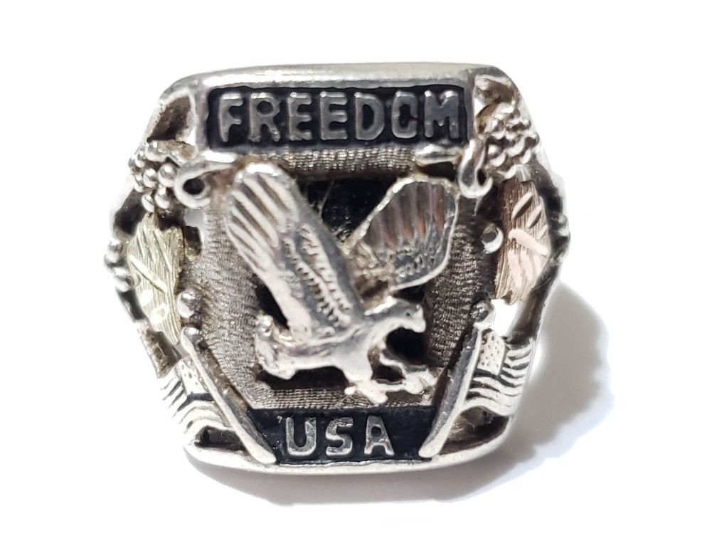 Sterling Silver & 12Kt Gold Ring