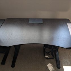 Desk, Black 47" Wide x 27" Length x 29" Tall; Cable And PC Holding Accessories Included 