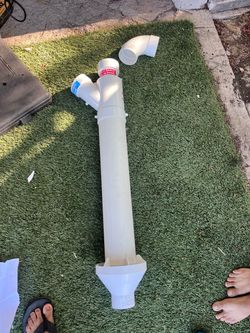 PVC concentric ventilation kit (commonly 2 or 3 inches), used for air intake and exhaust gas evacuation in tankless water