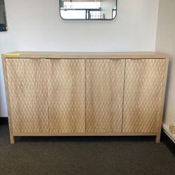 New In Box - Wooden Buffet Cabinet with Adjustable Shelves Storage Accent Cabinet with 4 Doors Entryway Console Table. 55"x15.7"x32.7