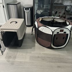 Dog Crate (small) + Playpen 