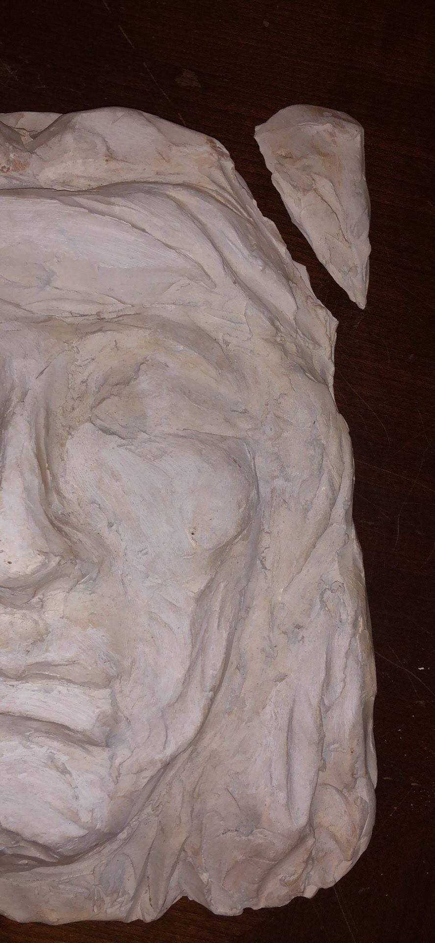 Marble/resin face sculpture statue