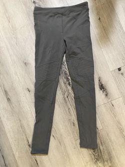 Bella Luxx Dark Gray Moto-Style High-Waist Leggings
