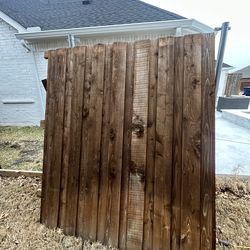 8 ft cedar fence. 15 panels
