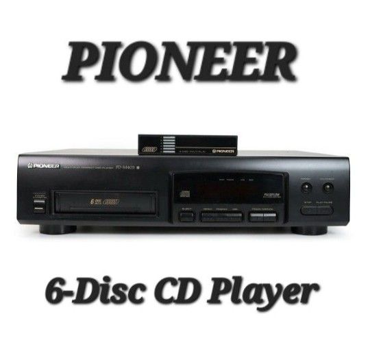 Vintage Pioneer PD-M403 6 Disc CD Player with Original Cartridge WORKS GREAT!