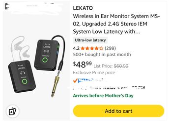 In-ear monitor and iRig Stream