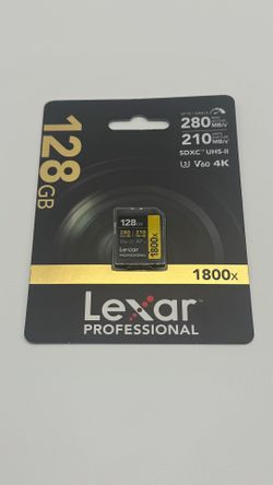 Lexar professional 128 GB v60 4k SD memory card