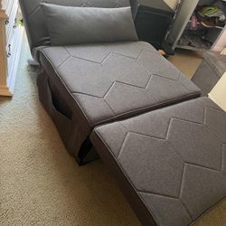 4 In 1 Sleeper Chair Convertible Sofa With Ottoman