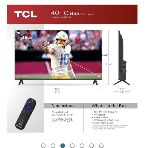 40 inch TCL Roku TV 