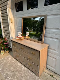 WOODEN DRESSER with MIRROR