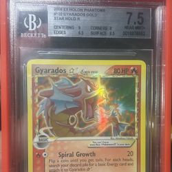 2006 Pokémon EX Holon Phantoms Gyarados Gold Star Holo #102 BGS 7.5