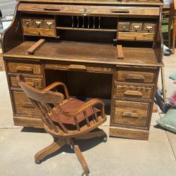 Roll Top Antique Desk