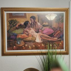 Picture With Gold Frame