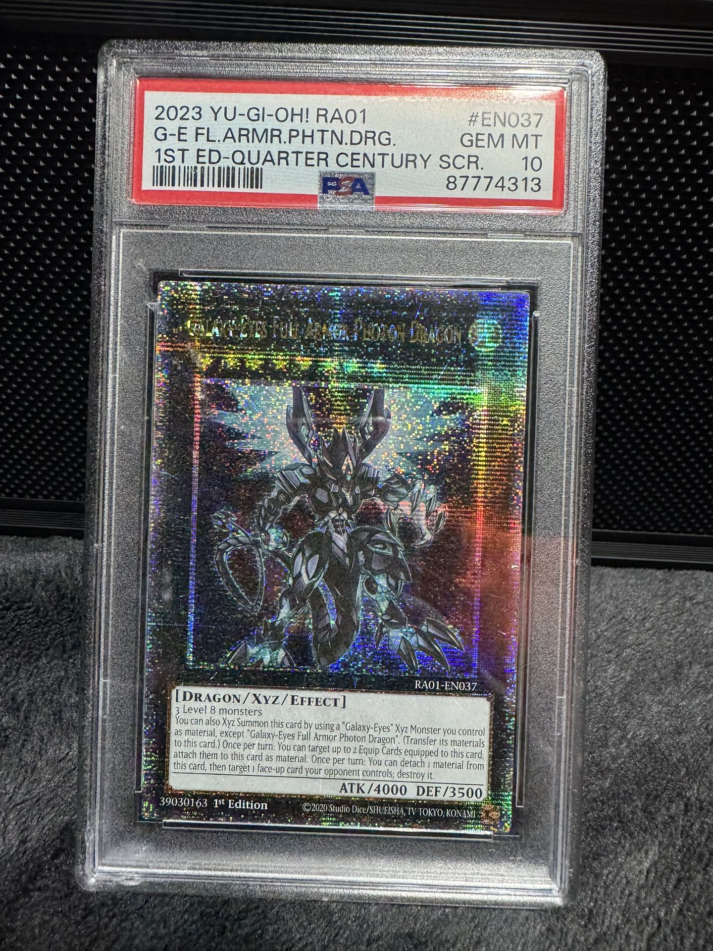 2023 Yu-Gi-Oh! Galaxy-Eyes Full Armor Photon Dragon RA01-EN037 | PSA 10 GEM MINT | 1st Edition 25th Anniversary Quarter Century Secret Rare