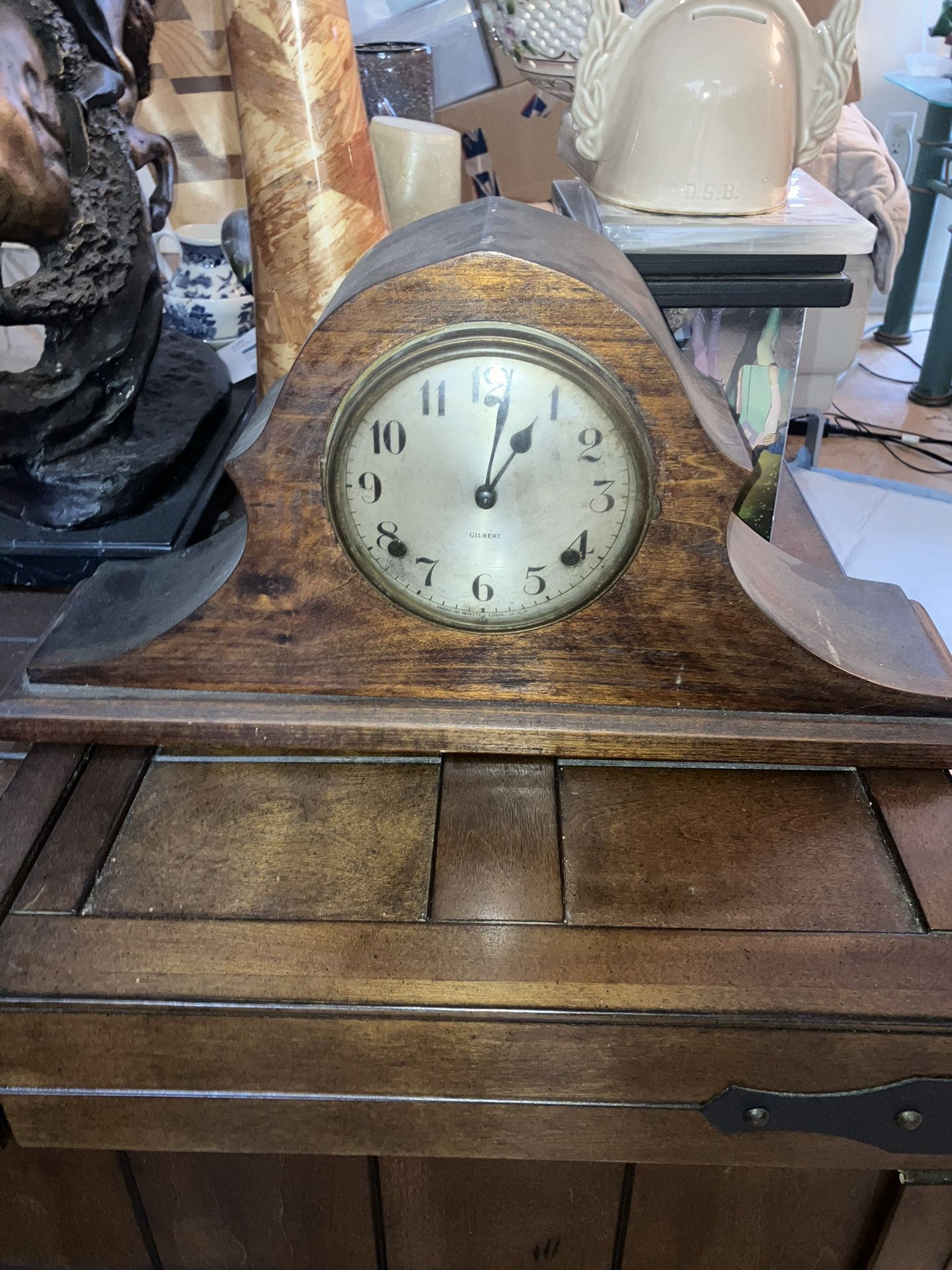 Antique Gilbert Mantel Mantle Clock Winstead Connecticut