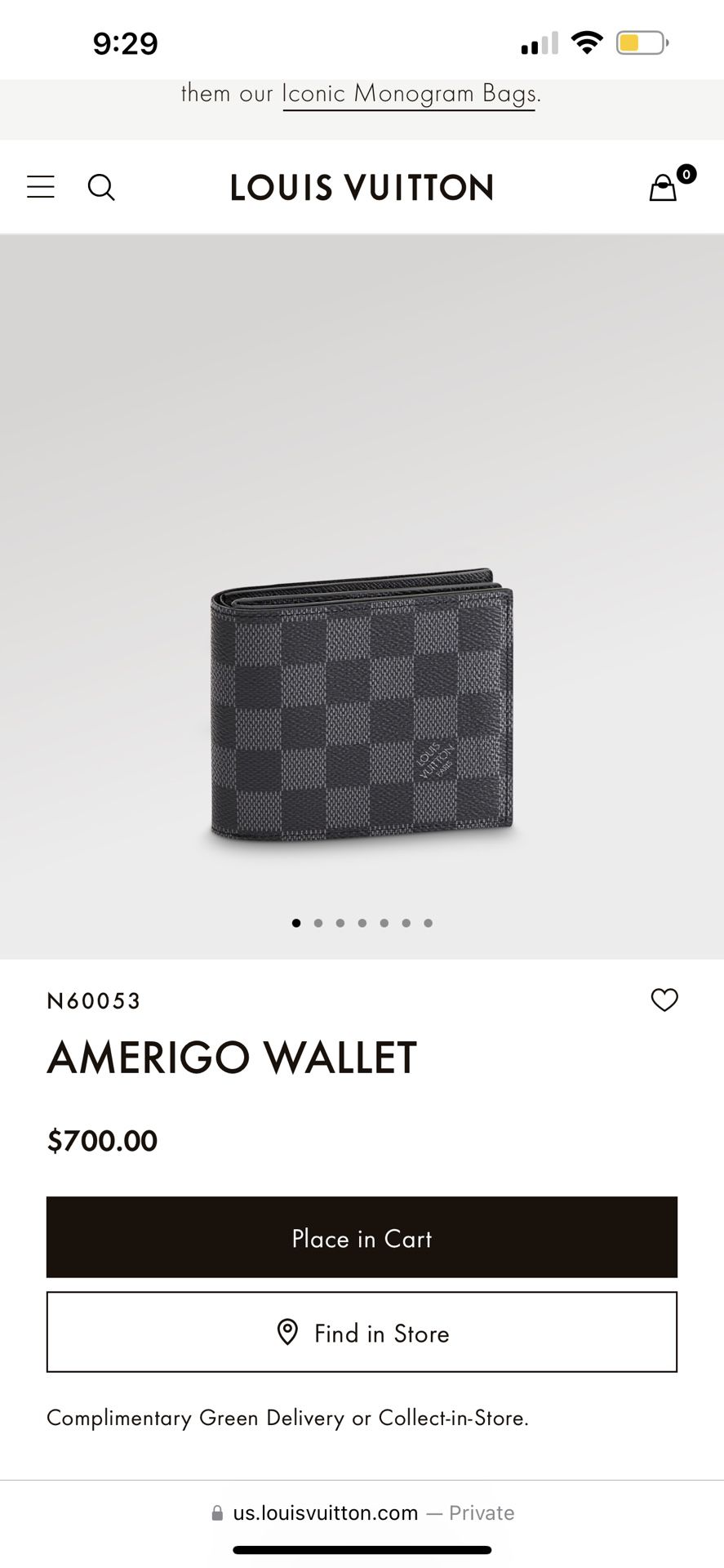 Louis Vuitton Pre-loved Amerigo Wallet