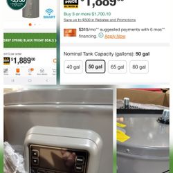 50 Gal Rheems Electric  Water Heater  New In Box. 