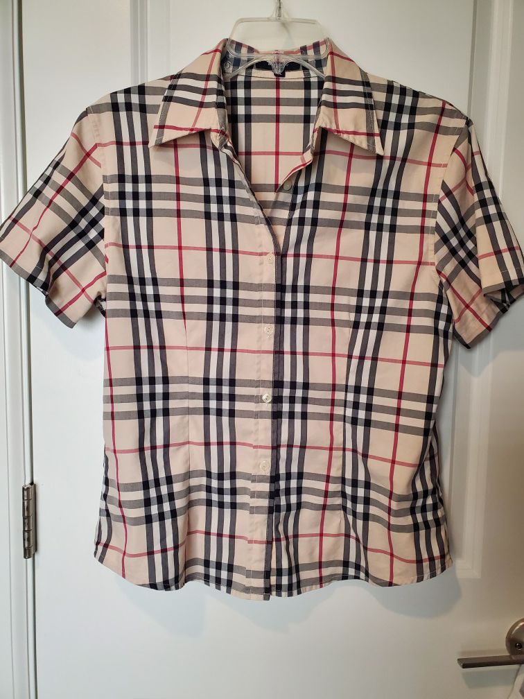Authentic Short Sleeve Burberry Button Up