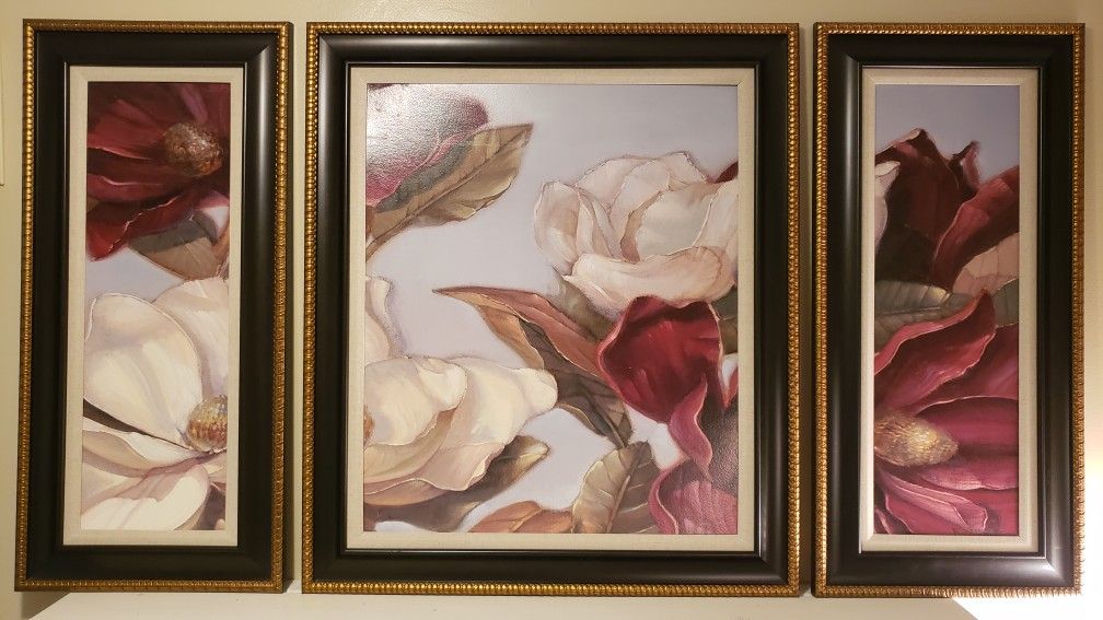 Kirkland’s 3-Piece Framed Artwork Magnolia Prints