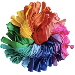 100pcs Latex Balloons, 12inch Multicolor Latex Balloons