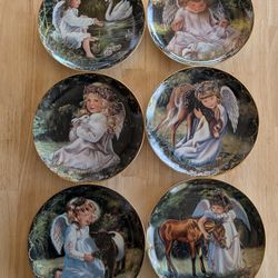 (6) "Heaven's Little Sweethearts" Vintage Collectible  Plates; Donna Brooks, Ltd