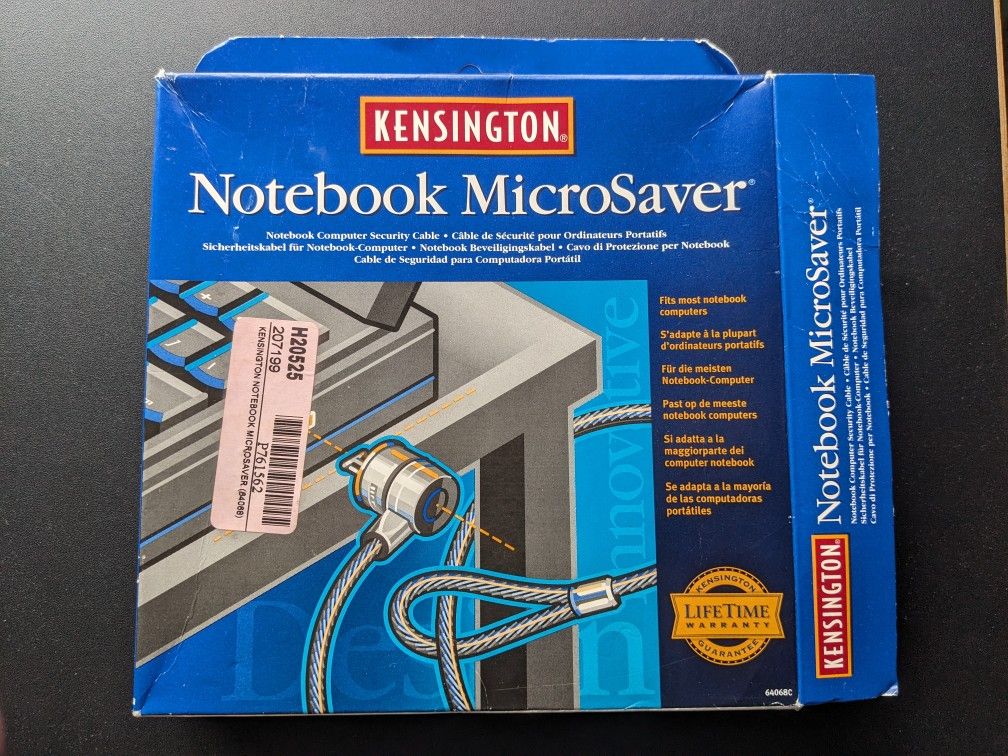 Kensington Notebook Computer Security Cable