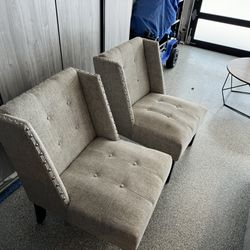 Pair Of Studded Chairs
