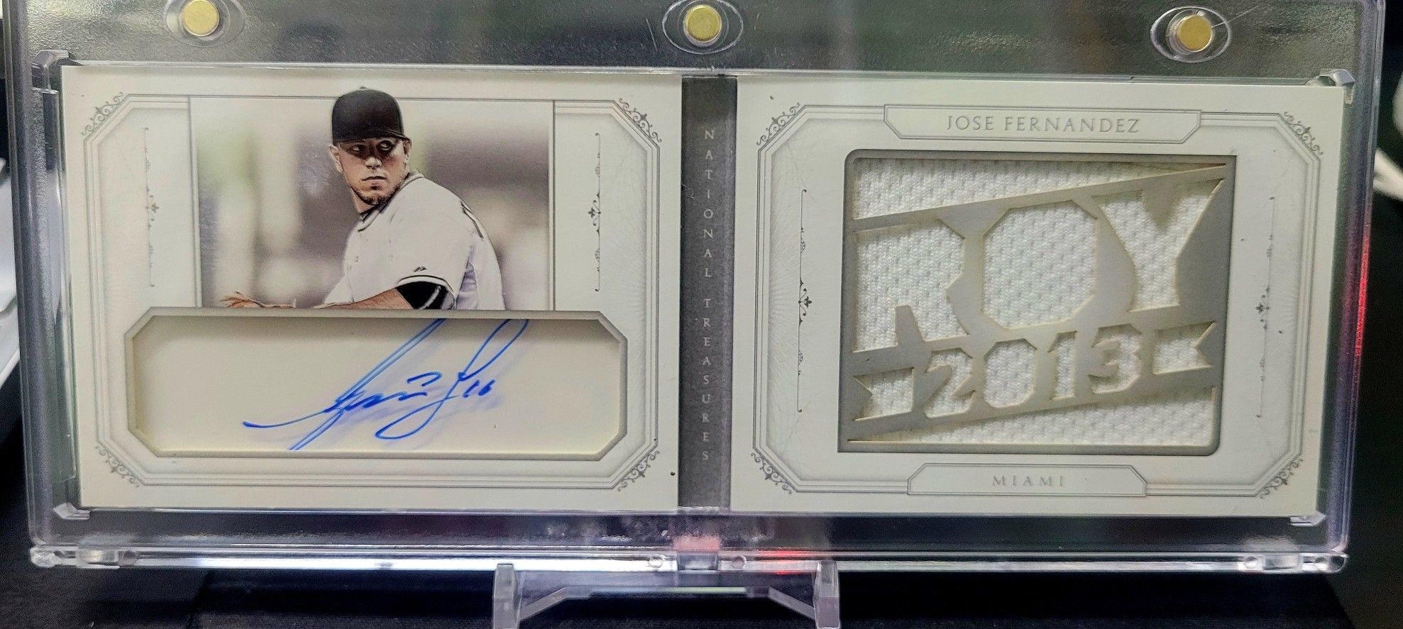 Jose Fernandez 2015 National Treasure  Authograft And Patch ROY 25 0f 25