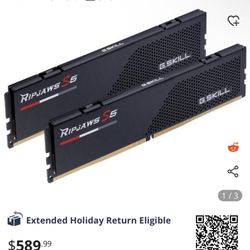 G.SKILL Ripjaws S5 Series 64GB (2 x 32GB) 288-Pin PC RAM DDR5 5600 (PC5 44800) Desktop Memory Model