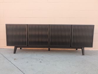 Mid-Century Modern Black Sideboard Credenza
