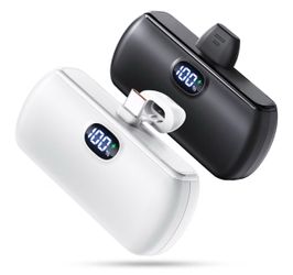 4.5 4.5 out of 5 stars (2,695) [2-Pack]Portable Charger USB C for iPhone 18/17/16/15 Series,Black&White