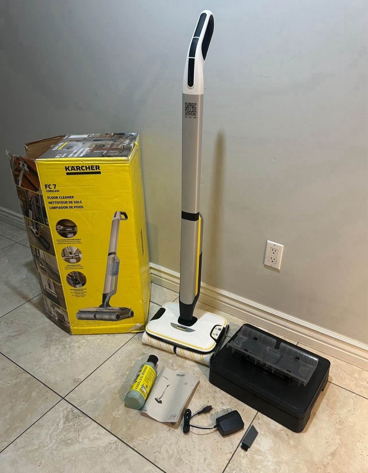 Karcher FC 7 Cordless Electric Hard Floor Cleaner - Perfect for Laminate, Wood, Tile, LVT, Vinyl and Stone Flooring