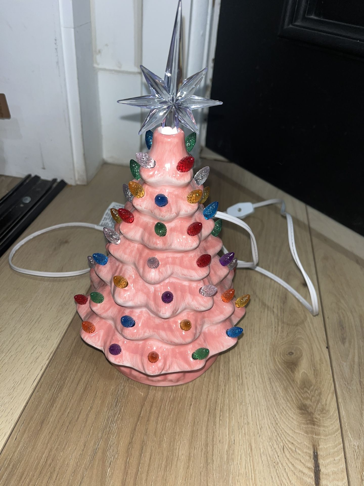 Pink Ceramic Christmas Tree