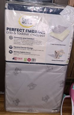 Serta Perfect Slumber Dual Sided Crib and Toddler Mattress - Waterproof - Hypoallergenic - Premium Sustainably Sourced Fiber Core -GREENGUARD Gold Cer