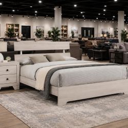 Queen Bed Frame With Night Stand 