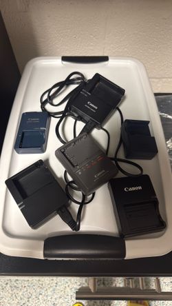 Canon chargers $15 each or $45 for all 6