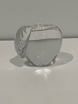 Glass Apple Paperweight