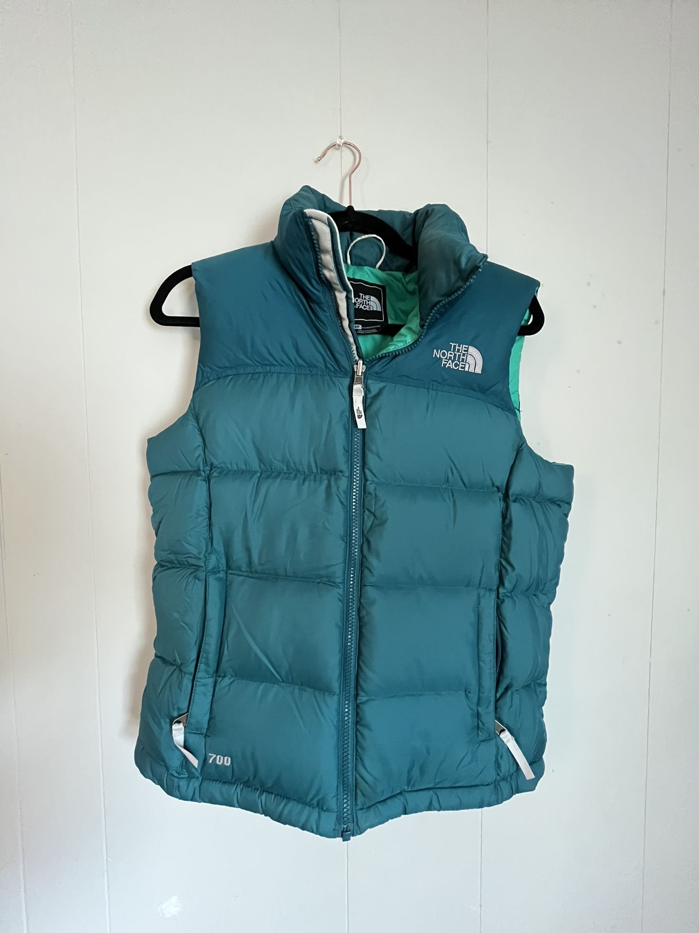 Women’s Blue Green North Face Puffer Vest