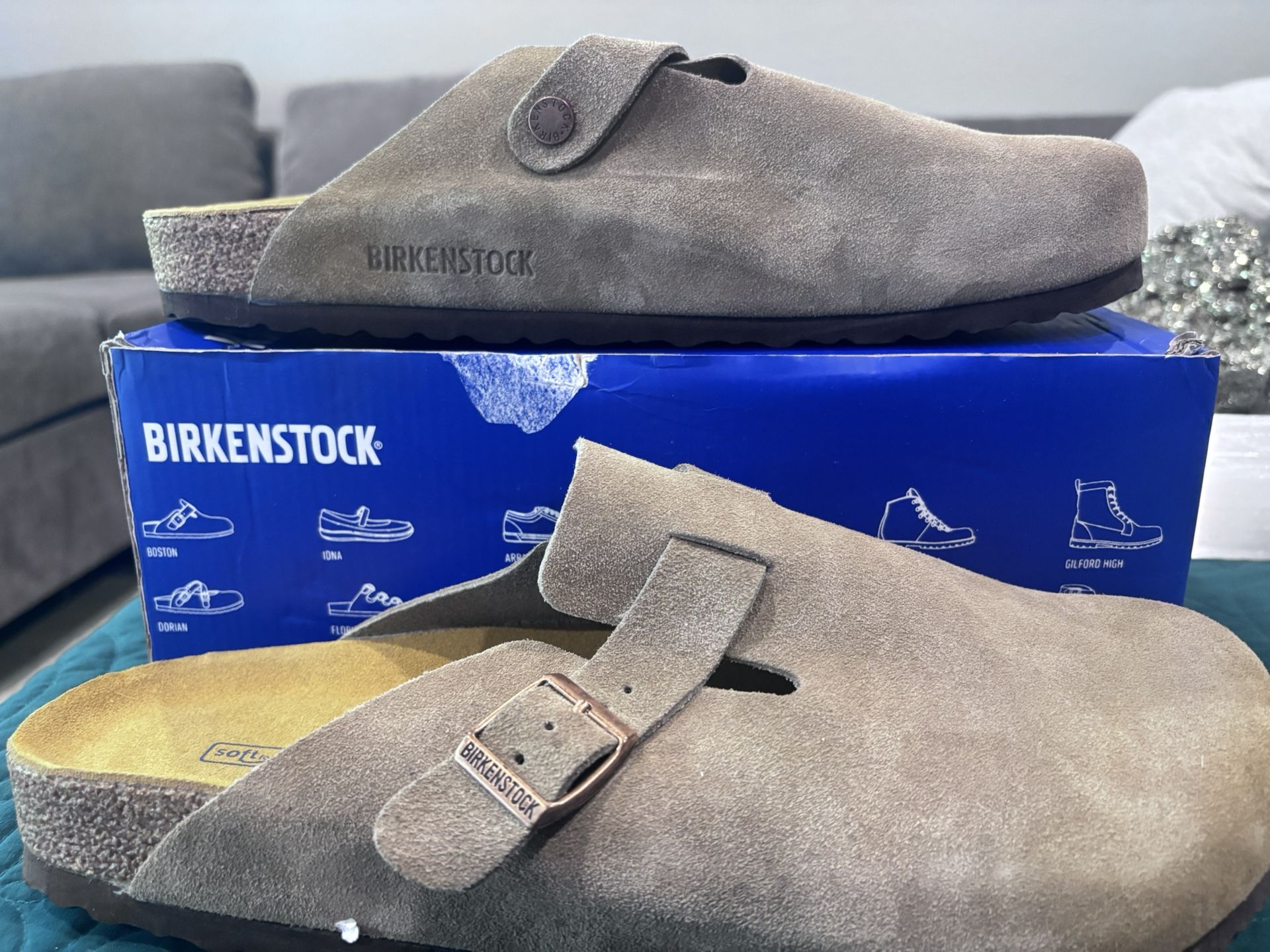 Brand New Never Worb Men’s Birkenstocks Boston Size 12