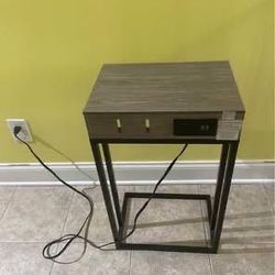 C-Table w/ Drawer & Charging Ports