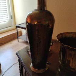 Solid brass Flower Vase handmade India 16 In Tall