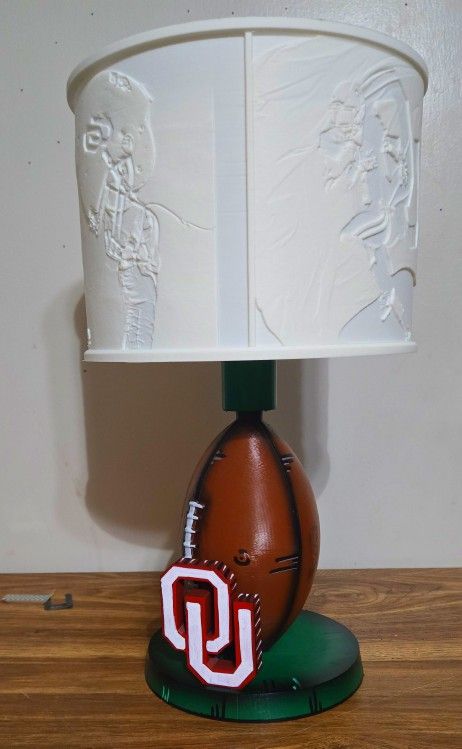 Ou Football Themed Table Lamp 