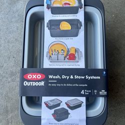 NEW OXO Outdoor Wash, Dry and Stow System - Camping Gear!