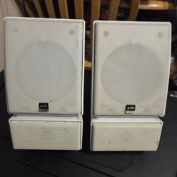 Polk Monitor Series 2 White Outdoor Bookshelf Speakers  Made In USA