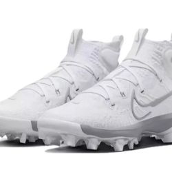 Men's Nike Alpha Huarache Pro NXT White Gray Molded Baseball Cleats Sz 12⚾️