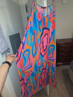 SHEIN COLORFUL LONG MAXI DRESS