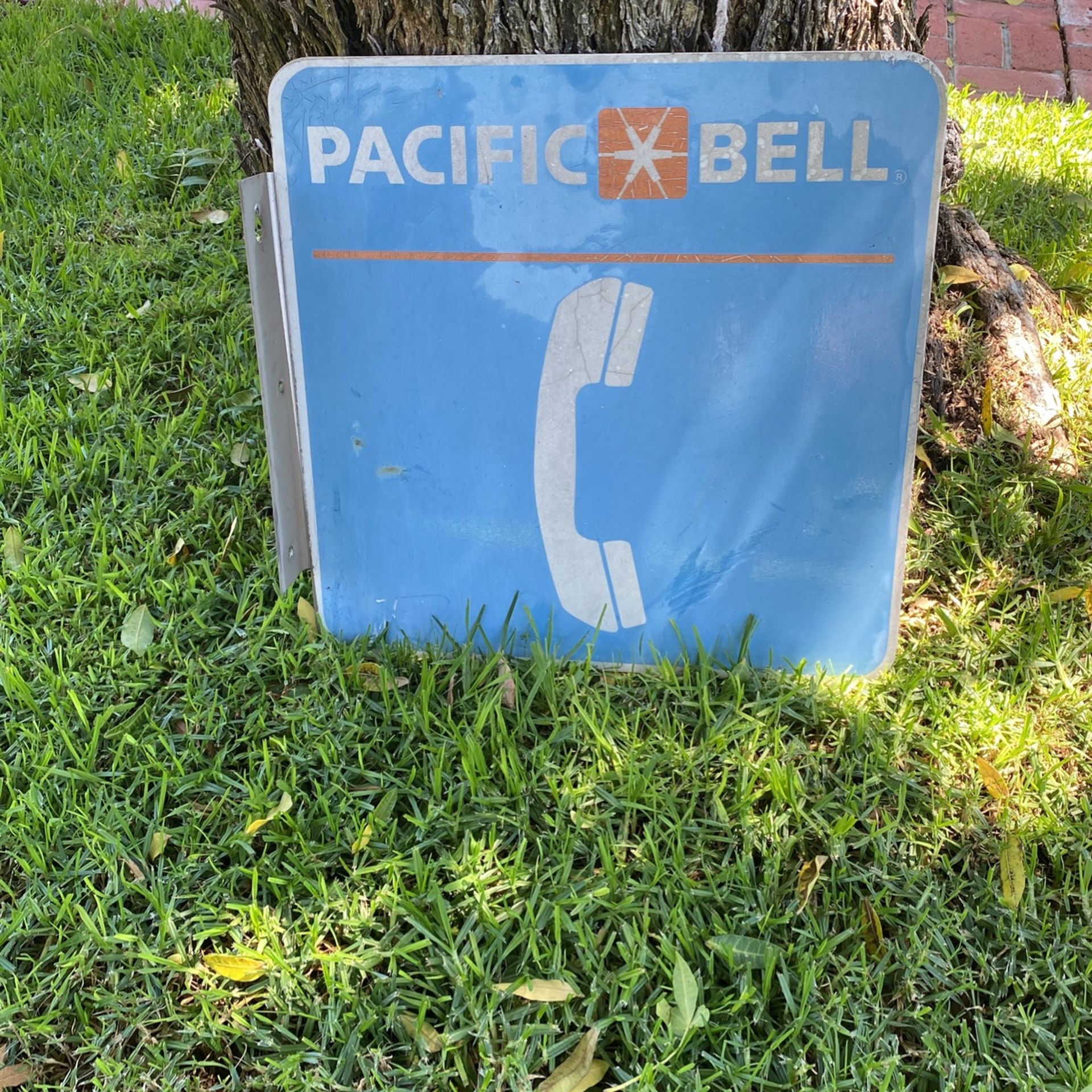 Vintage Pacific Bell Payphone sign
