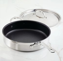Hestan Probond Nonstick Sauté Pan with Lid, 5-Quart