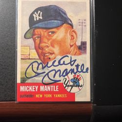 RARE—-Mickey Mantle 1953 Facsimile Signed Card